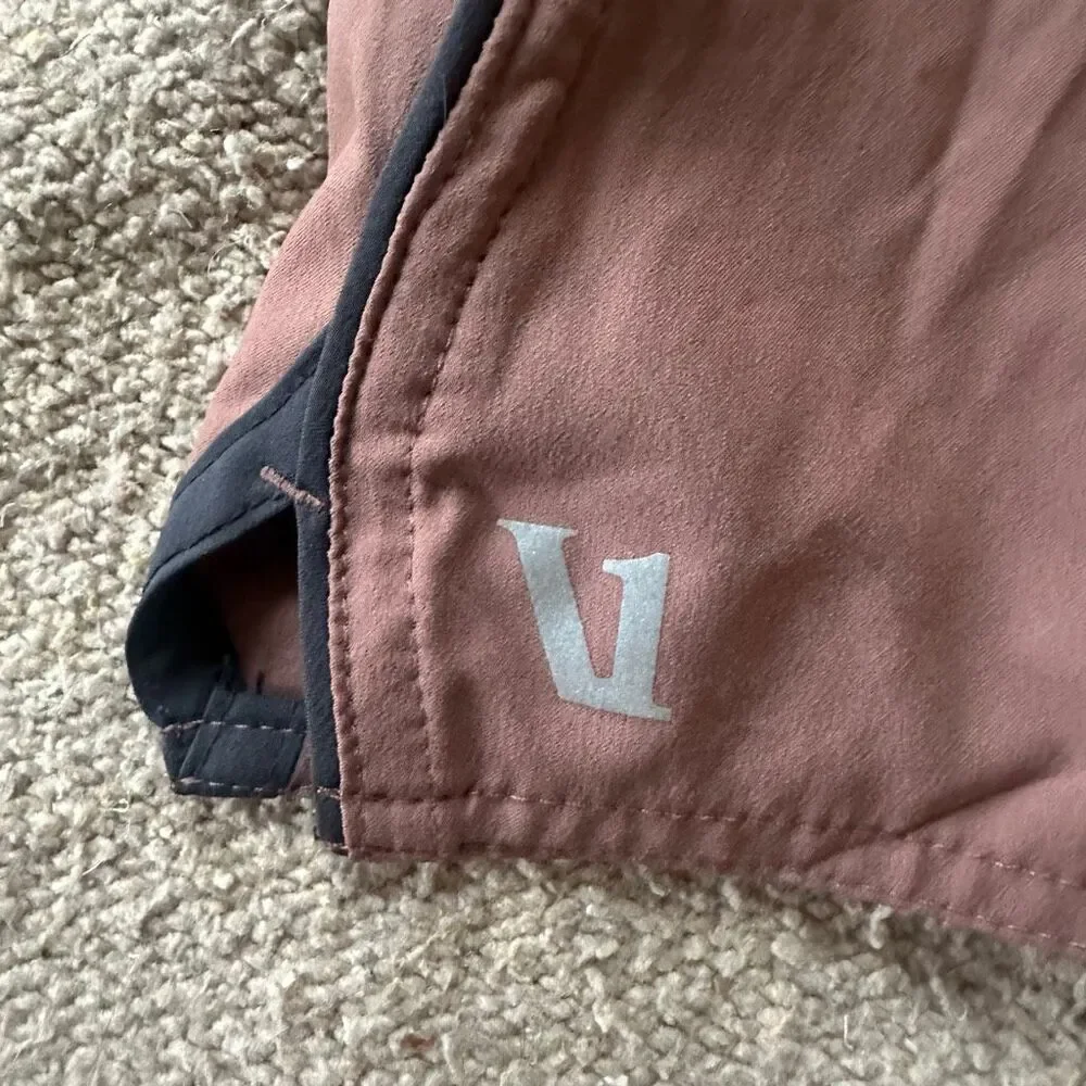 Vuori Men’s Trail Shorts Unlined in Terracotta/Black Size XL
